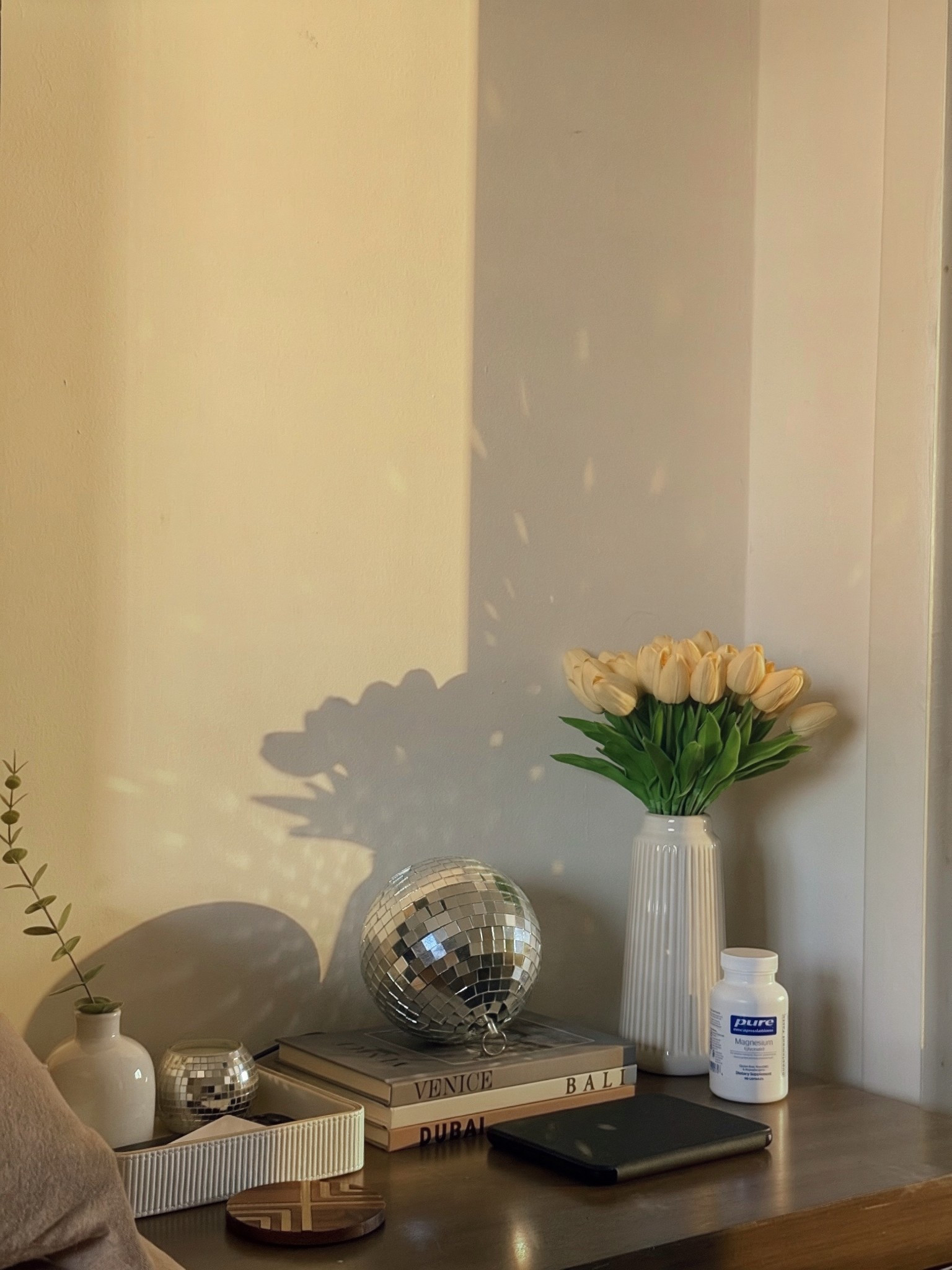 Current nightstand favorites ✨🪩  bedroom, bedroom refresh, bedroom decor, nightstand decor 

#LTKHome #LTKSaleAlert #LTKselfcare