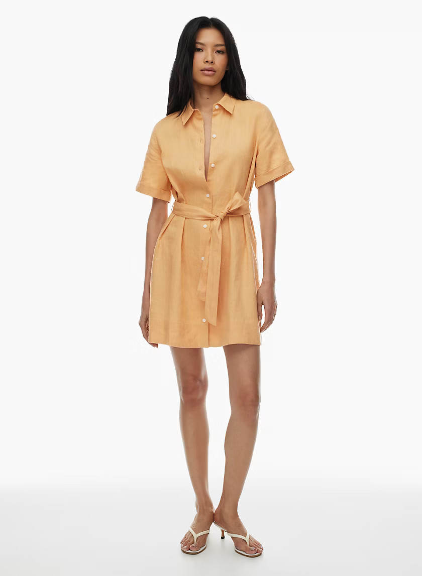 ELETA LINEN MINI DRESS | Aritzia