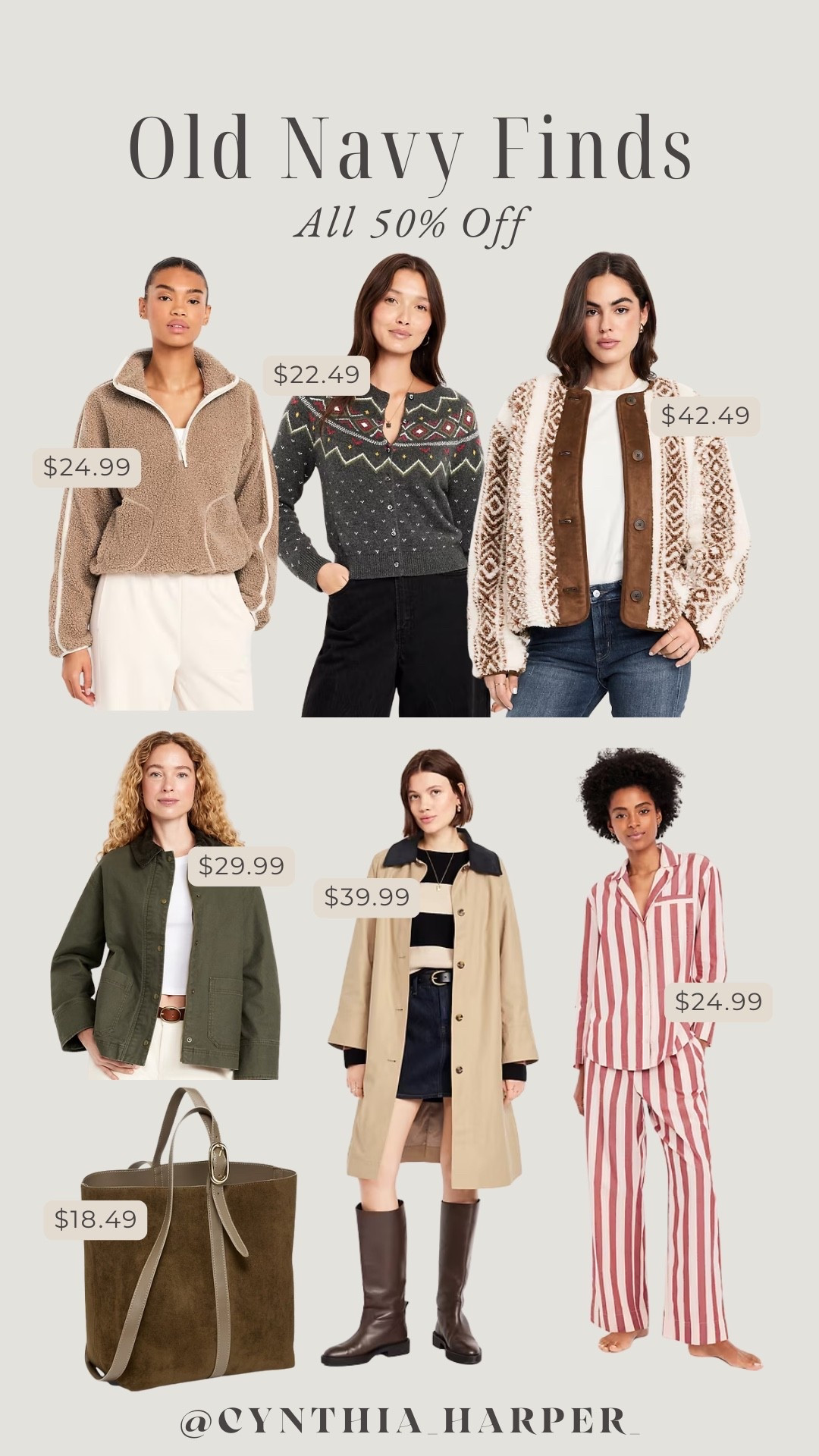 Neutral layers, timeless textures, and 50% off everything ✨ These Old Navy finds are IT! 

#oldnavystyle #ltkfallfashion #cozyvibes #salealert #ltkfinds

