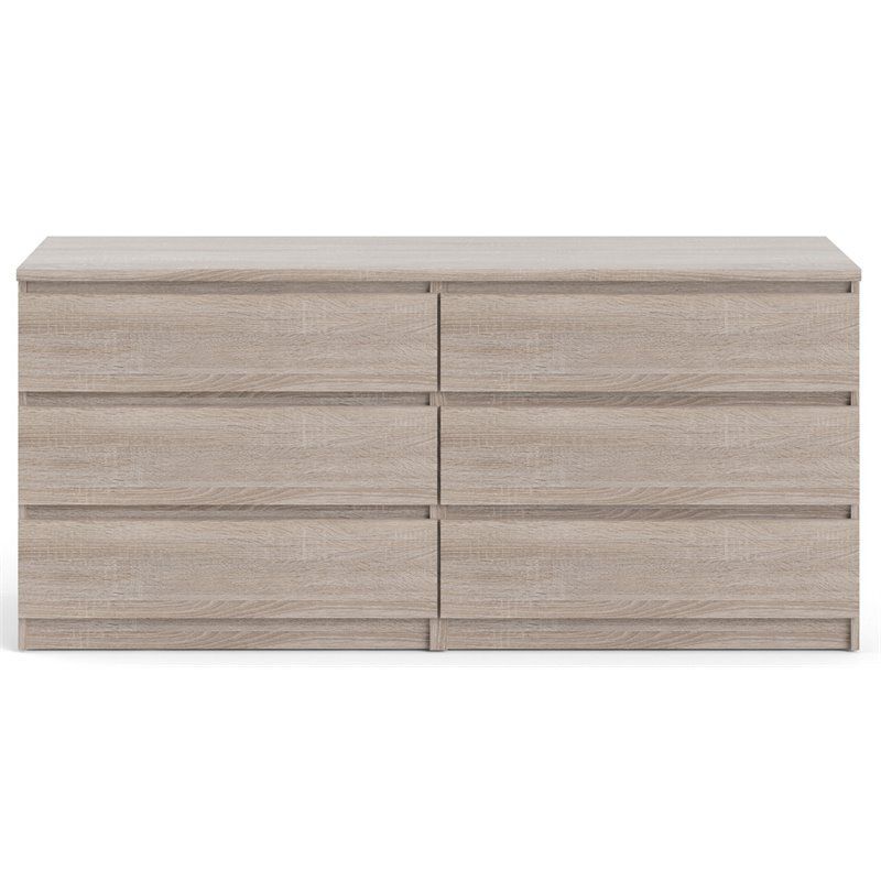 Wood Scottsdale 6 Drawer Double Dresser in Truffle Brown-Tvilum | Target