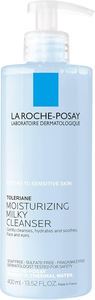 La Roche-Posay Toleriane Moisturizing Milky Cleanser, Gentle Face Cleanser with Glycerin for Dry,... | Amazon (US)