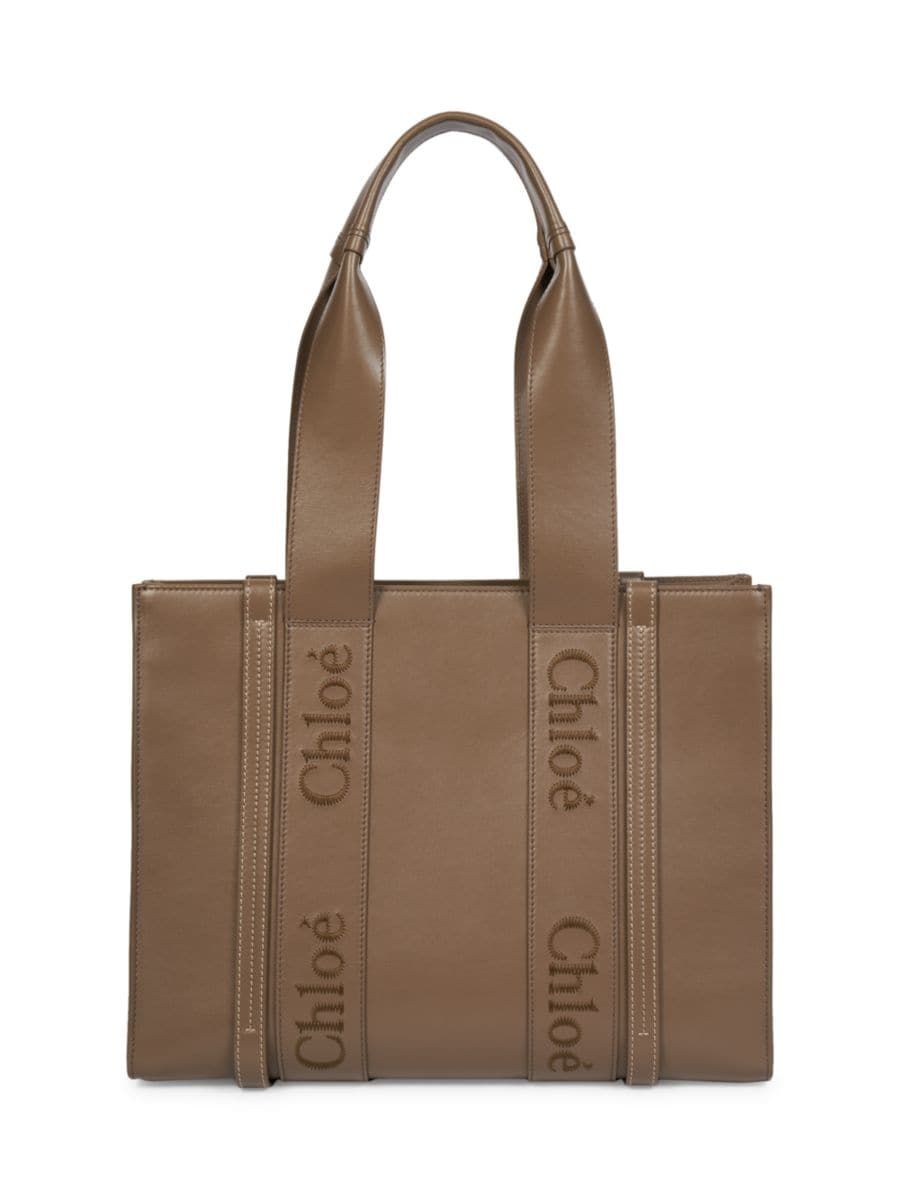 Chloé Woody Medium Leather Tote Bag | Saks Fifth Avenue