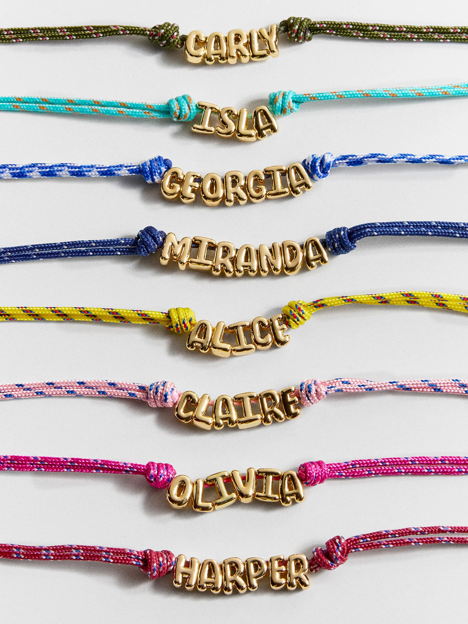 Bubble Letter Custom Paracord Necklace - Hot Pink | BaubleBar