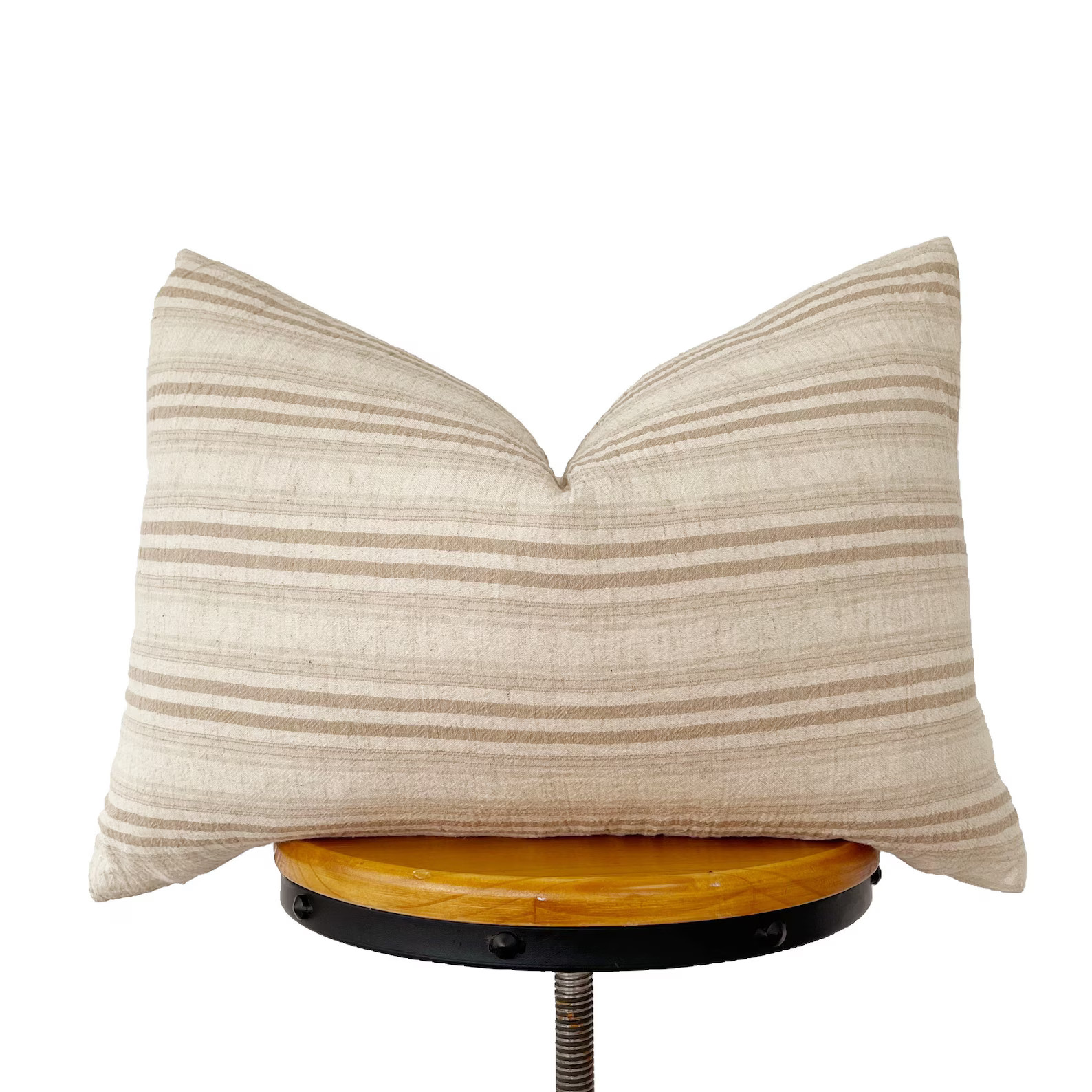 Natural/ tan  and brown striped pillow cover, lumbar pillow cover 12x20”14x20”14x34”(fit14x... | Etsy (US)