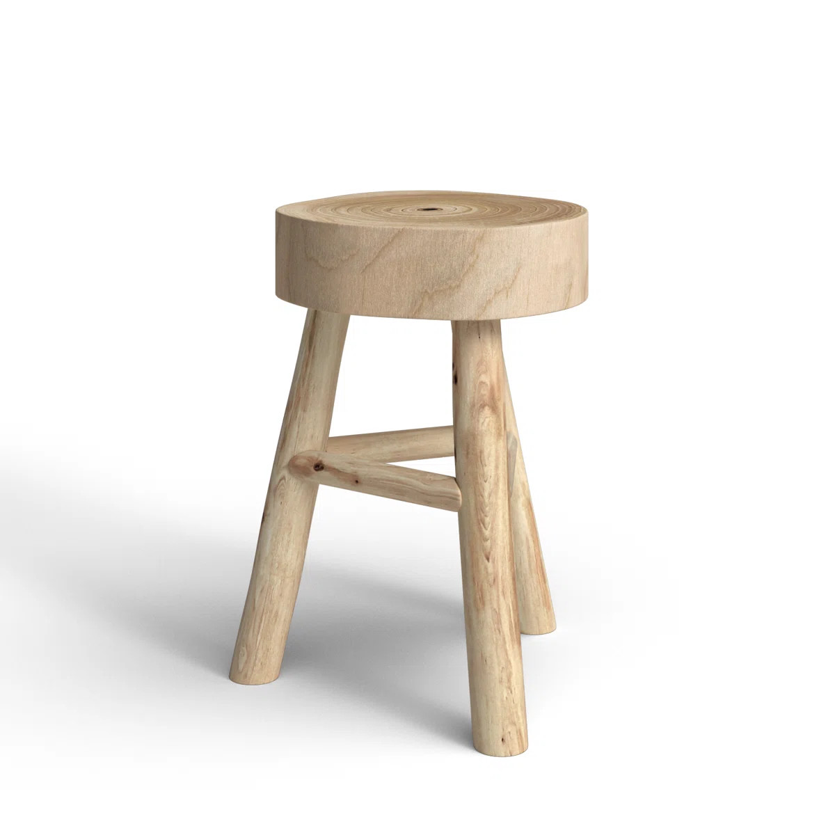 Sagebrook Home Dilsey Paulownia Wood Stool - Enhance Your Space with Natural Elegance | Birch Lane