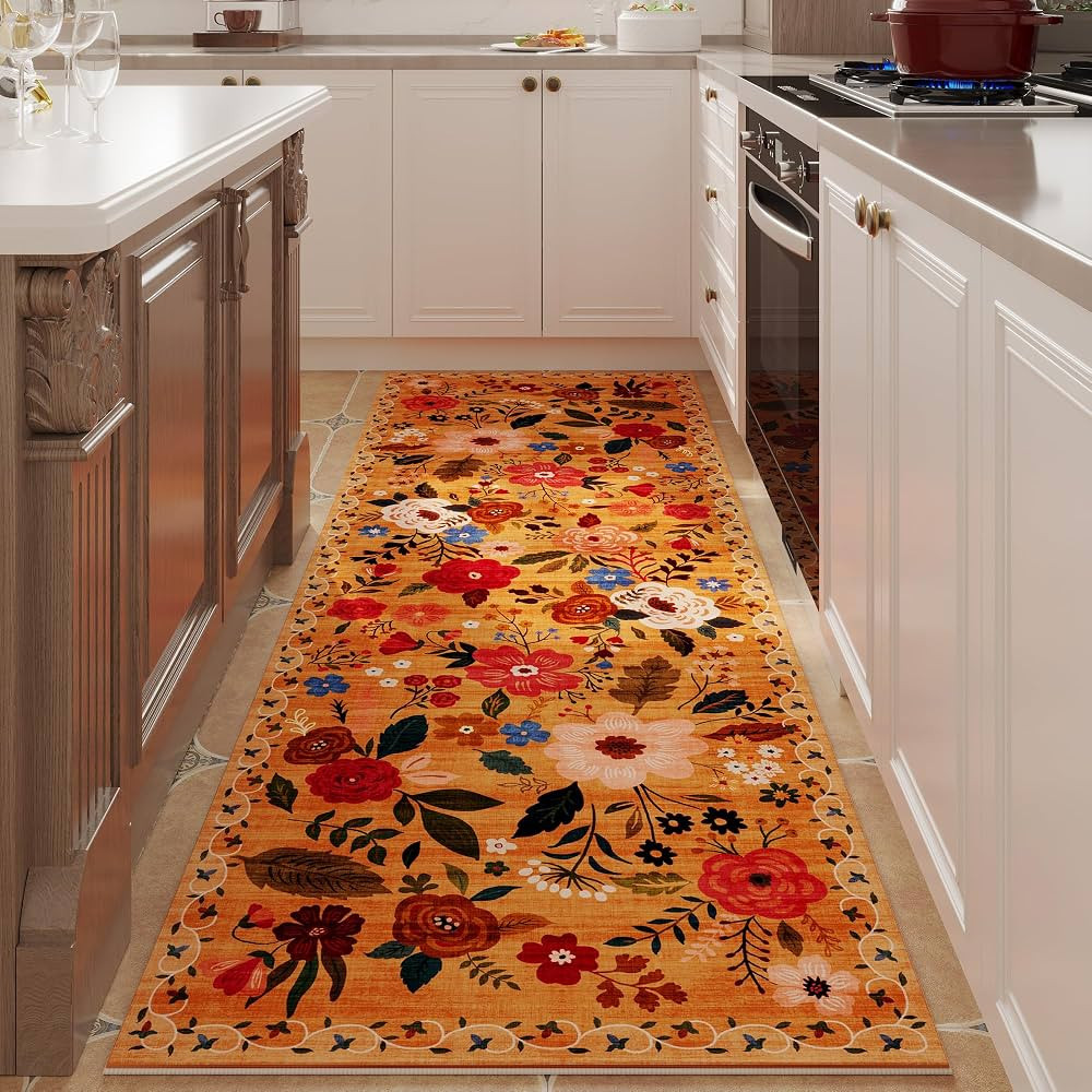 Runner Rug for Fall Kitchen Runner Rug Non Slip 2'x 6' Washable Runner Rugs with Rubber Backing S... | Amazon (US)