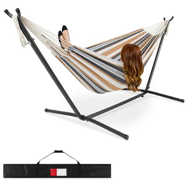 Best Choice Products 2-Person Brazilian-Style Cotton Double Hammock Bed w/ Carrying Bag, Steel St... | Walmart (US)
