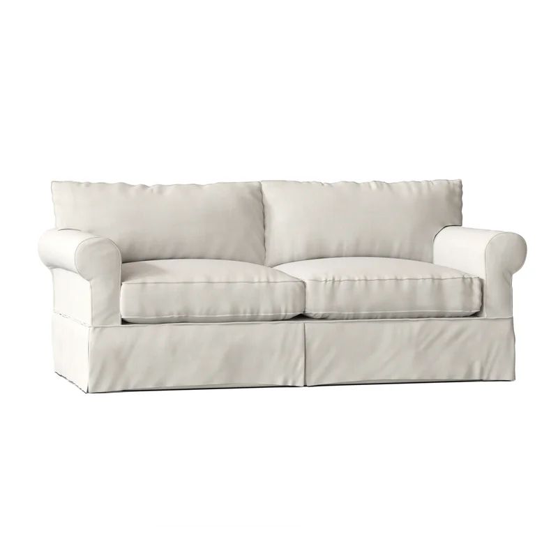 Amari 84'' Rolled Arm Slipcovered Sofa with Reversible Cushions | Wayfair North America