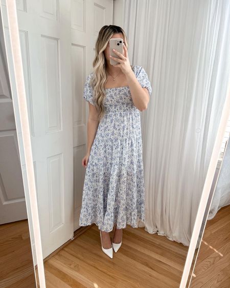 Adore this dress so much! It’s so soft and lightweight but not see-through! Perfect for a wedding, church or any sunny day ☀️ I’m wearing a size XS 💙

Spring dress
Spring outfit
Country concert outfit
Wedding guest dress

#LTKparties #LTKwedding #LTKfindsunder100