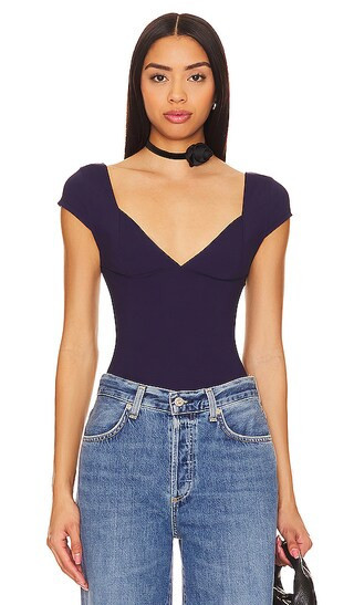 Free People Duo Corset Cami in Navy. - size XL | Revolve Clothing (Global)