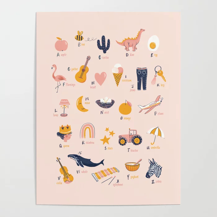 Alphabet for cool girls Poster | Society6