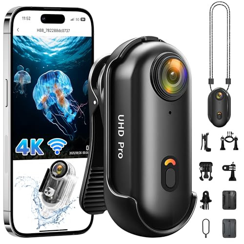 Action Camera 4K,2025 Upgrade Body Cam WiFi POV Camera,Thumb Size Snap Cam with Waterproof Case,W... | Amazon (US)