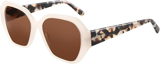 ZENOTTIC Trendy Polarized Sunglasses for Women: Designer Hexagon Shades for Ladies - Retro Sun Gl... | Amazon (US)
