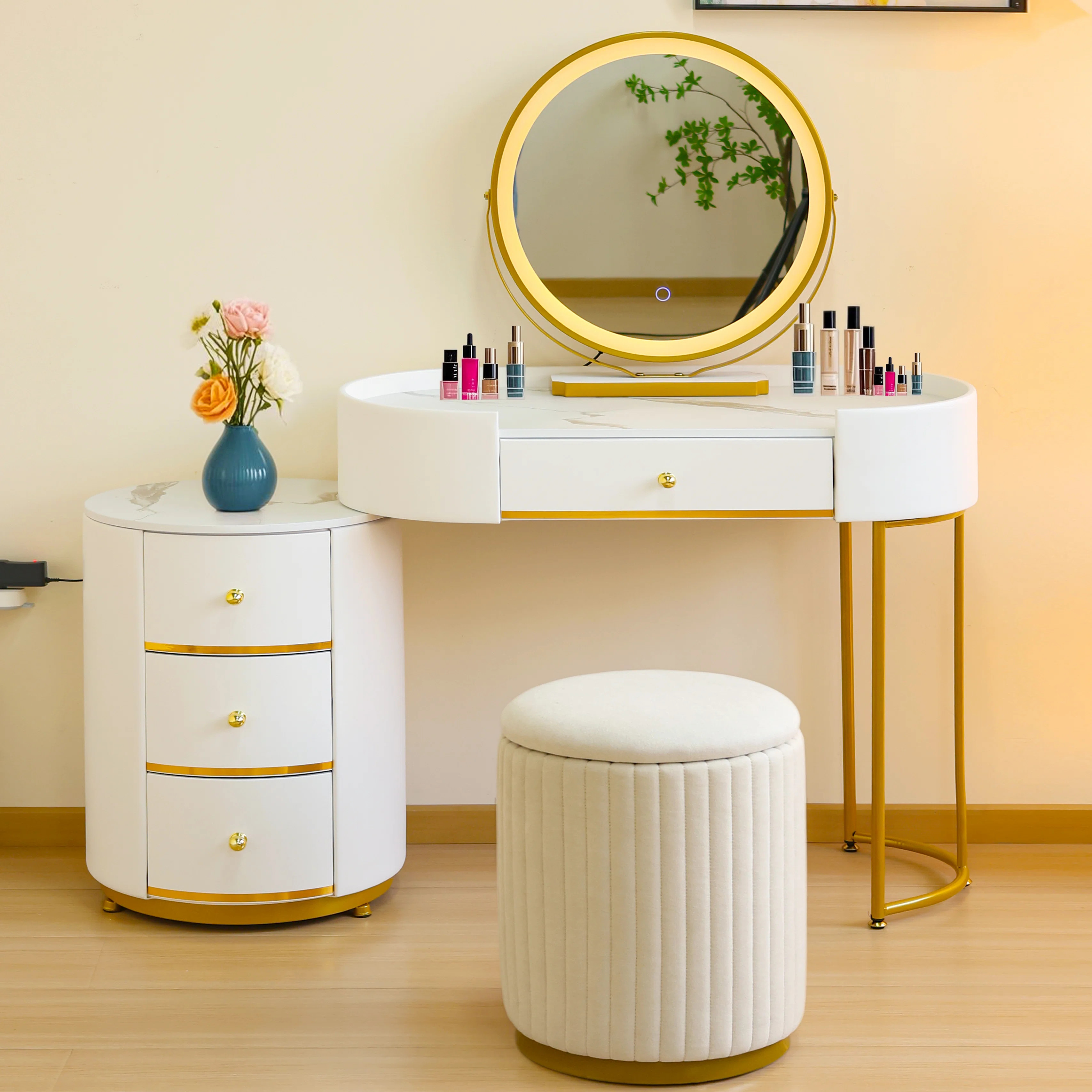 1pc Modern Minimalist Storage, Makeup, Low Stool, Dressing Stool | Wayfair North America