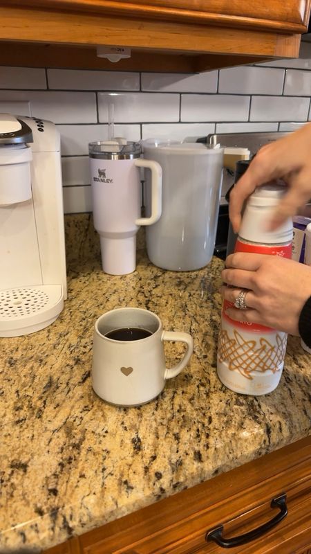 A cup of coffee in the cutest little heart mug. This mug is from Hearth & Hand and I’ve had it a while but they have a very similar one out this year. Perfect for Valentine’s Day! 💗

#LTKVideo #LTKSeasonal #LTKhome