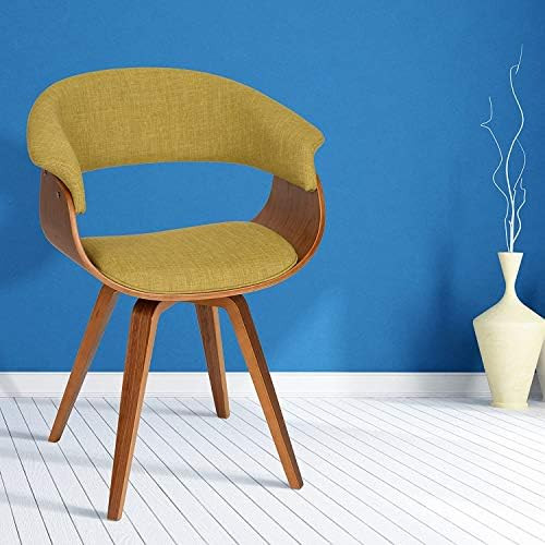 Armen Living Summer Chair in Green Fabric and Walnut Wood Finish | Amazon (US)