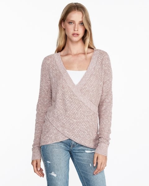 Wrap Front Tunic Sweater | Express