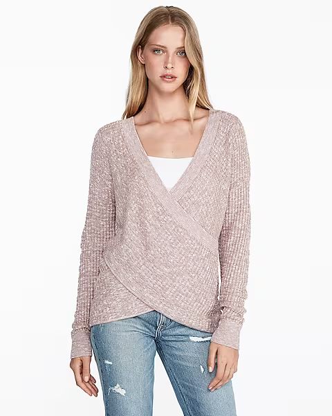 Wrap Front Tunic Sweater | Express