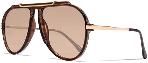 Oversized Aviator Sunglasses for Women Men 2026 70s Retro Gold Metal Sun Glasses Tangle Free Squa... | Amazon (US)