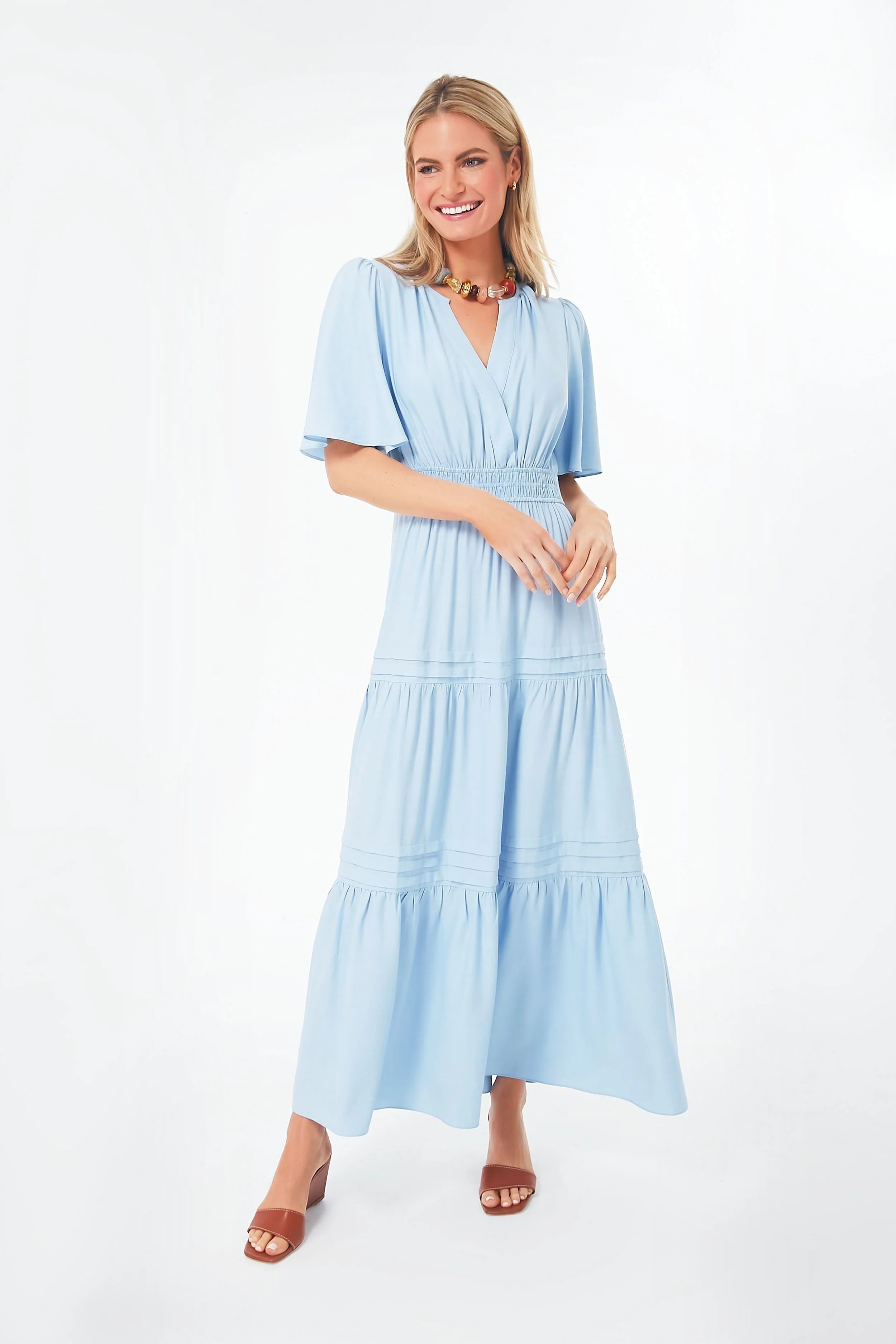 Light Blue Tiered Maxi Dress | Tuckernuck (US)