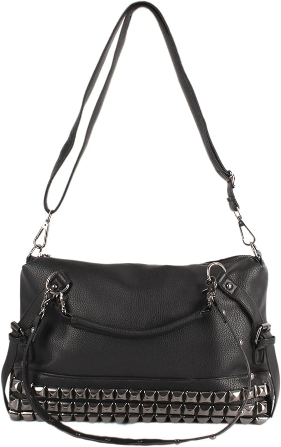 Women Punk Rivet Tote Satchel Handbags Large Capacity Studded Shoulder Bag Nightclub Hobo Cross B... | Amazon (US)