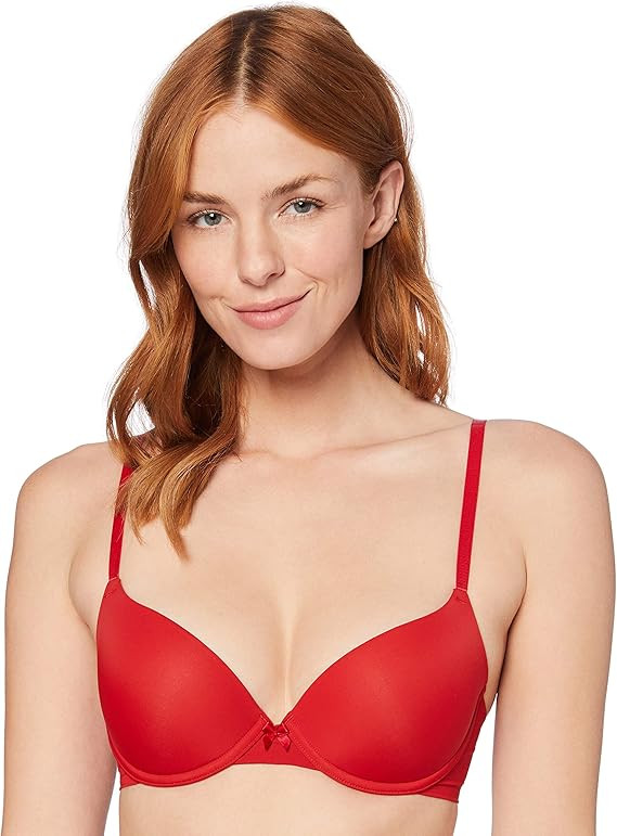 Amazon Brand - Iris & Lilly Women's Uplift Plunge Microfibre Bra | Amazon (US)