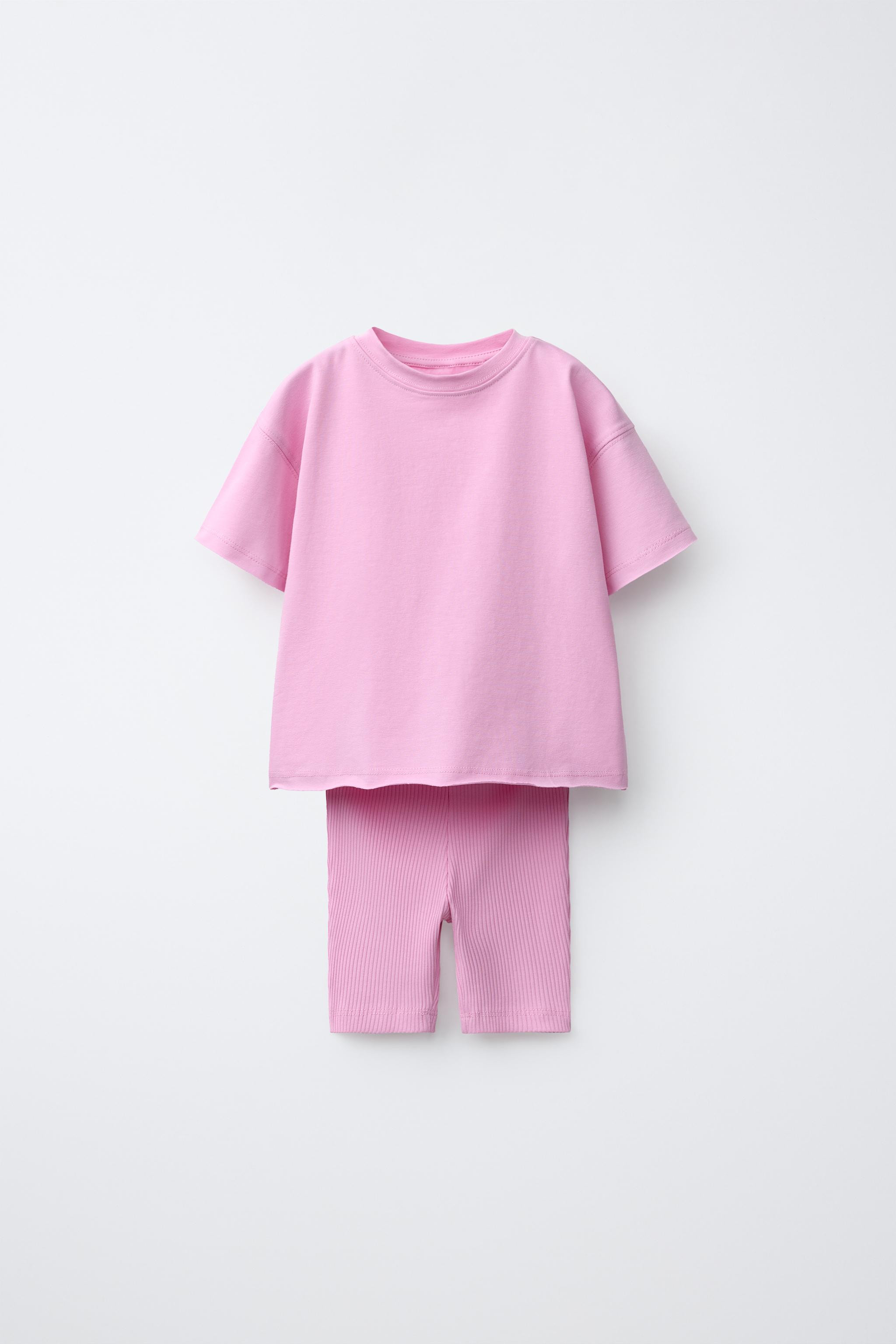 RIB CYCLING SHORTS AND T-SHIRT SET | Zara US