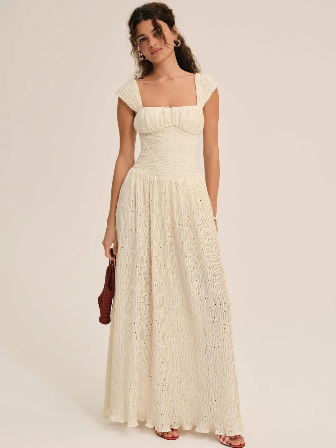 Erika Bustier Maxi Dress \u2014 Natural | For Love & Lemons