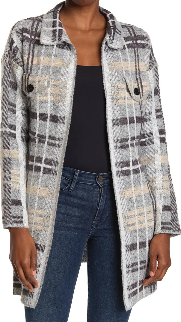 BY DESIGN Agnes Plaid Belted Cardigan | Nordstromrack | Nordstrom Rack