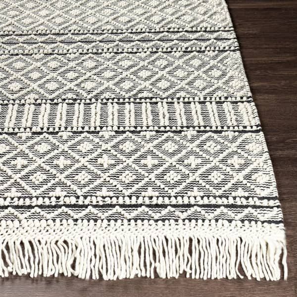 Adamsen Handmade Modern Wool Area Rug - 2' x 3' - Charcoal | Bed Bath & Beyond