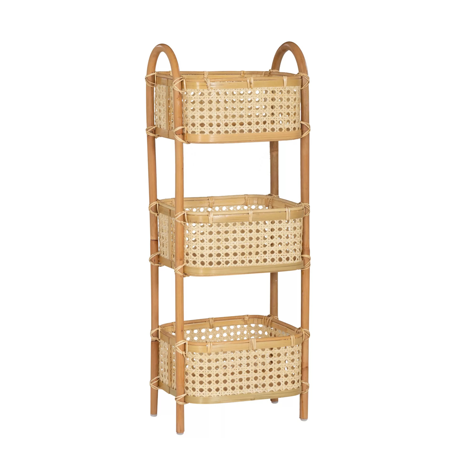 Linon Kacey 3-Tier Rattan Arch Basket Shelves | Kohl's