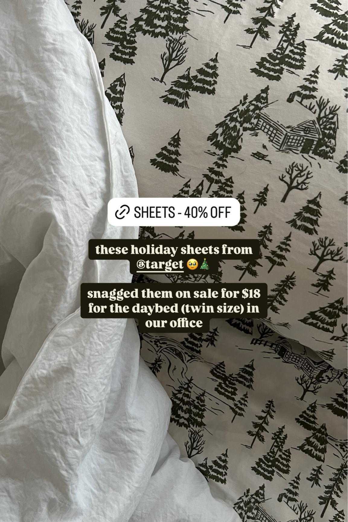 these holiday sheets from @target 🥹🎄

snagged them on sale for $18 for the daybed (twin size) in our office

#LTKSaleAlert #LTKHoliday #LTKSeasonal