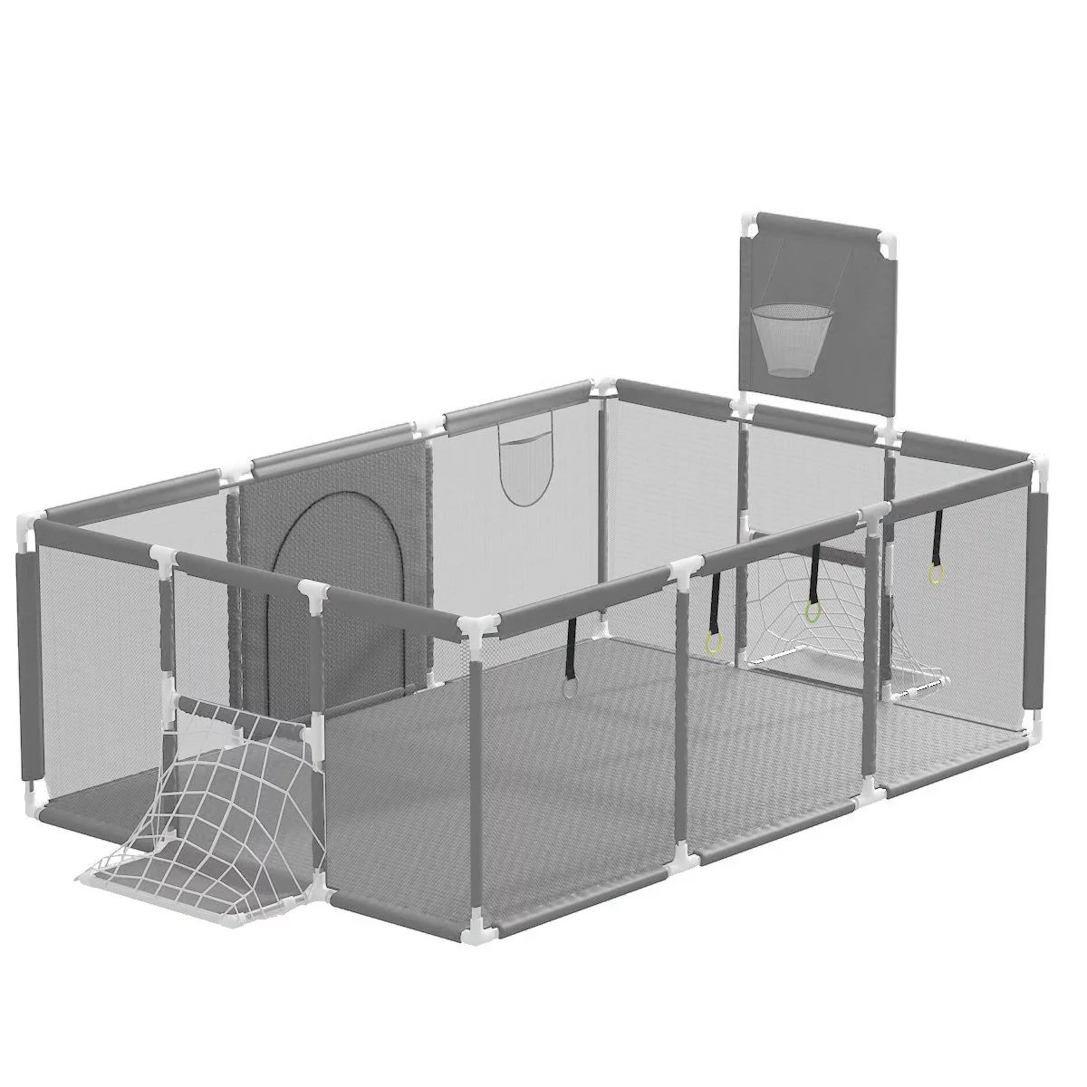 RongTrading 71Inch Extra Large Kid Baby Playpen Baby Playard With Basketball Hoop Mesh Infant Chi... | Walmart (US)