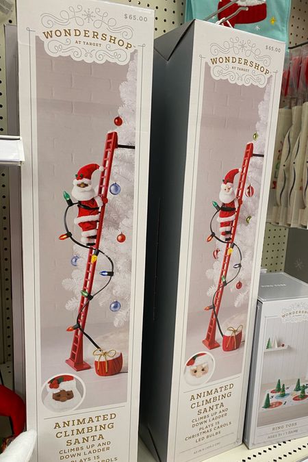 A Christmas favorite! Santa climbing on a ladder holding a string of colorful lights

#LTKHolidaySale #LTKSeasonal #LTKHoliday
