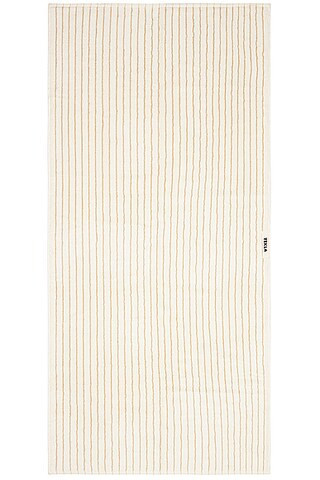 Tekla Bath Towel in Sienna Stripe - Tan. Size all. | FWRD 