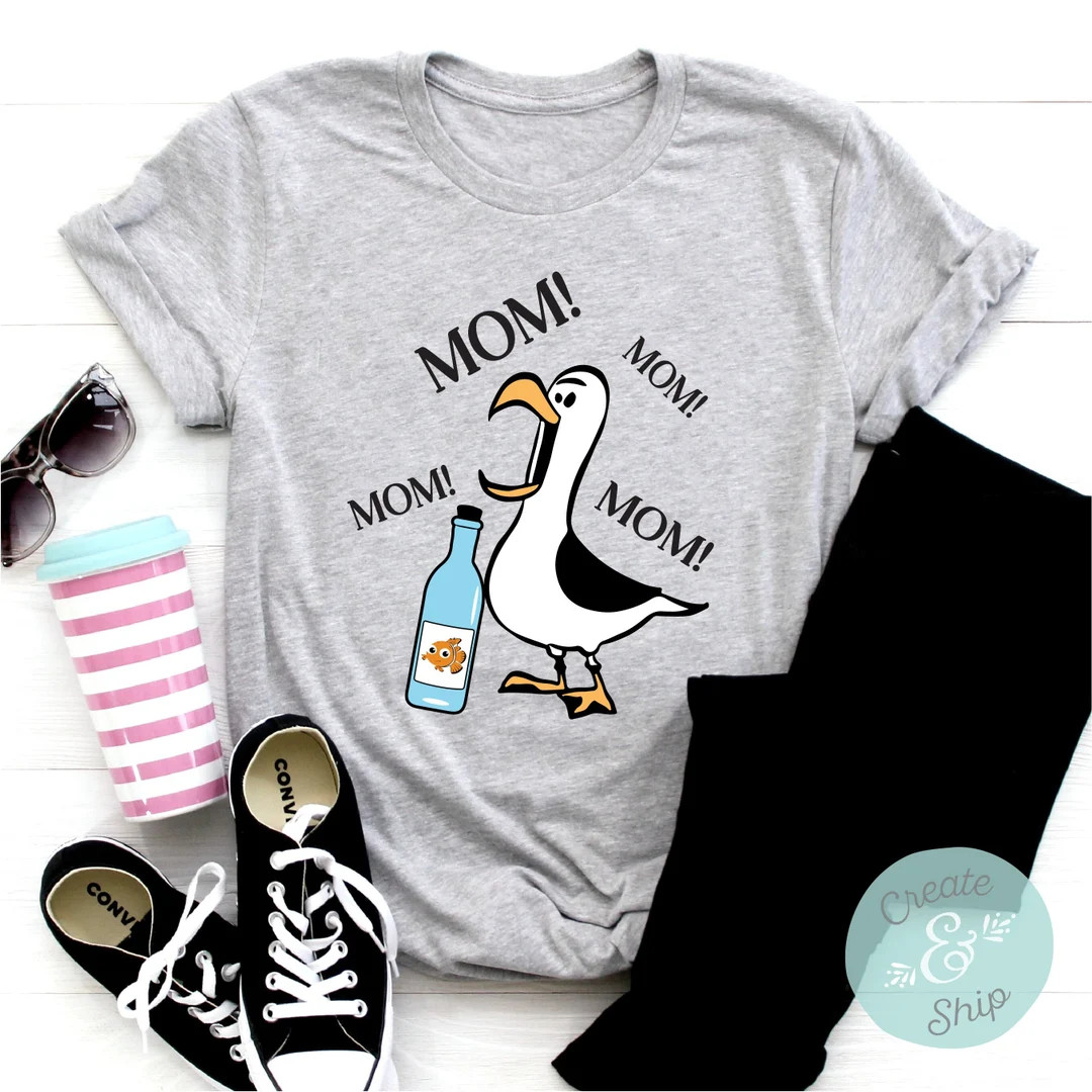 Mom Mom Mom Nemo Seagull Shirt, Disney Mom Shirt, Funny Nemo Shirt, Disney Shirt, Disney World Sh... | Etsy (US)