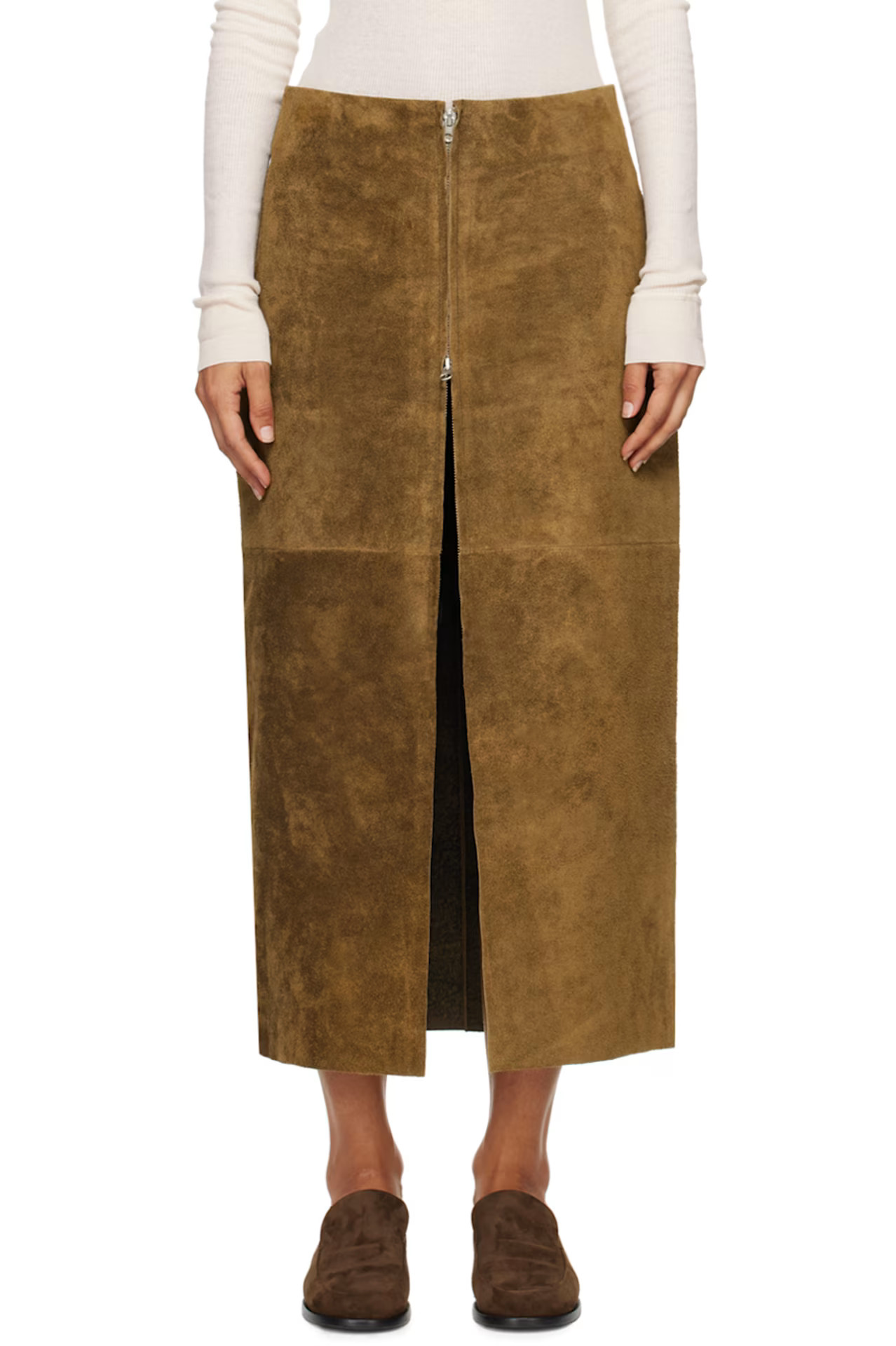 Brown No.296 Midi Skirt | SSENSE