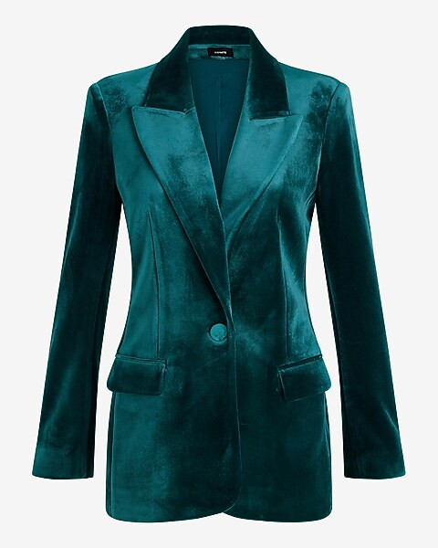 Velvet One Button Blazer | Express