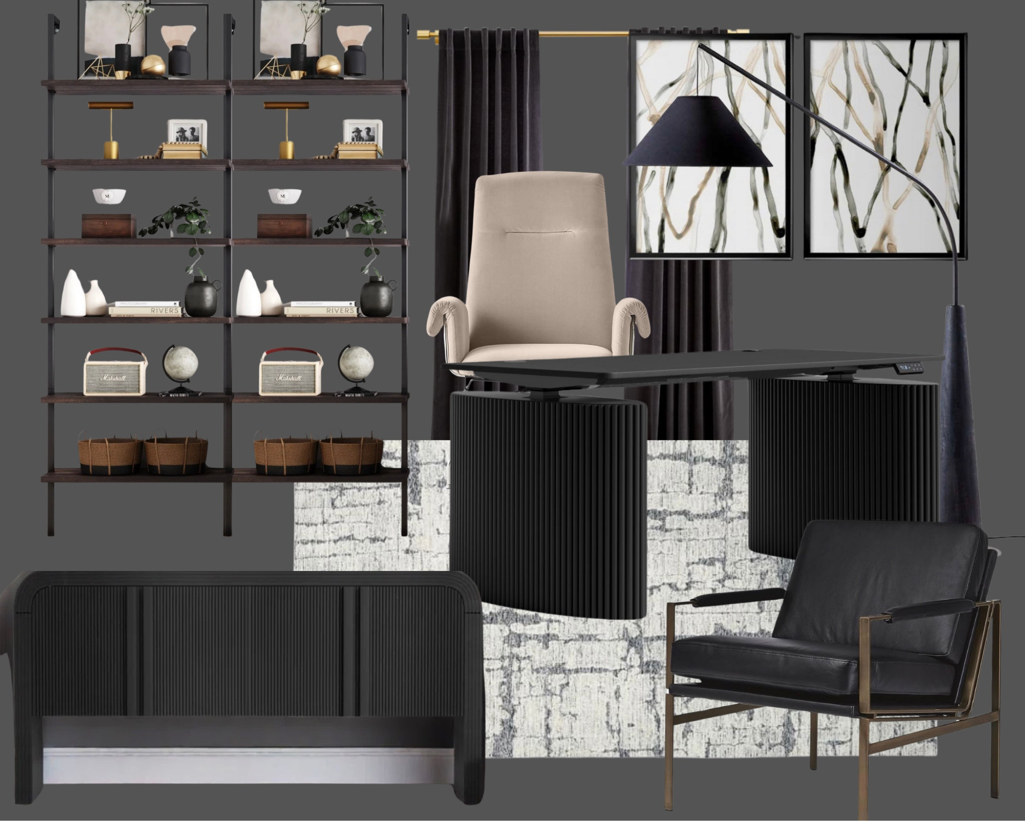 Home Office | Black interior 

#LTKHome #LTKSaleAlert #LTKxPrimeDay