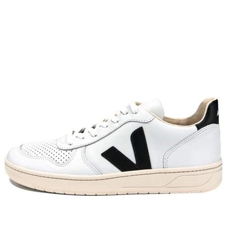 Veja V-10 Lace-Up 'Extra White Black' VX020005 | KICKS CREW