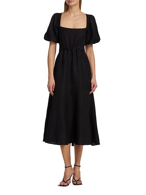 Angeles Linen-Blend Dress | Saks Fifth Avenue