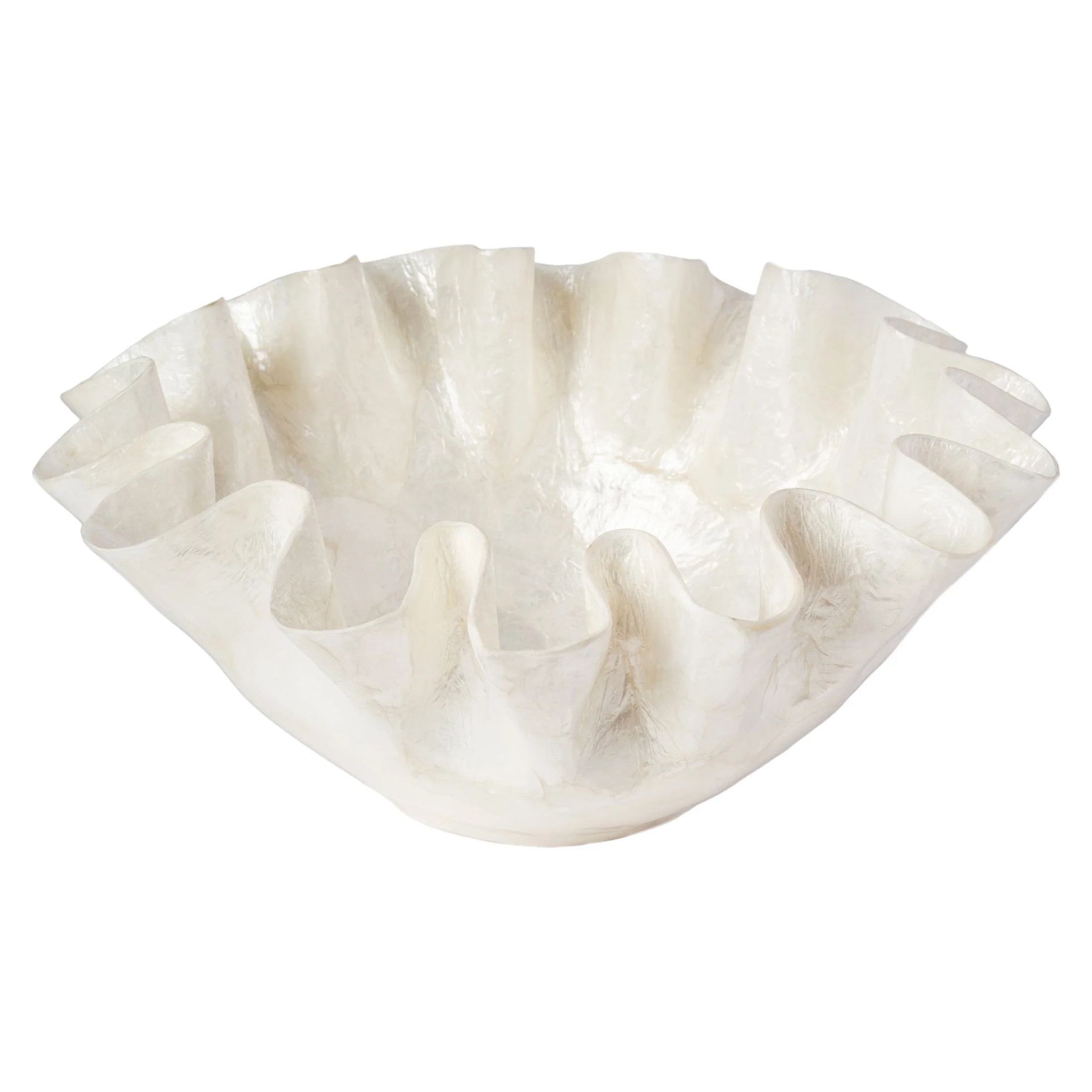 Capiz Flounce Decorative Bowl | Cailini Coastal