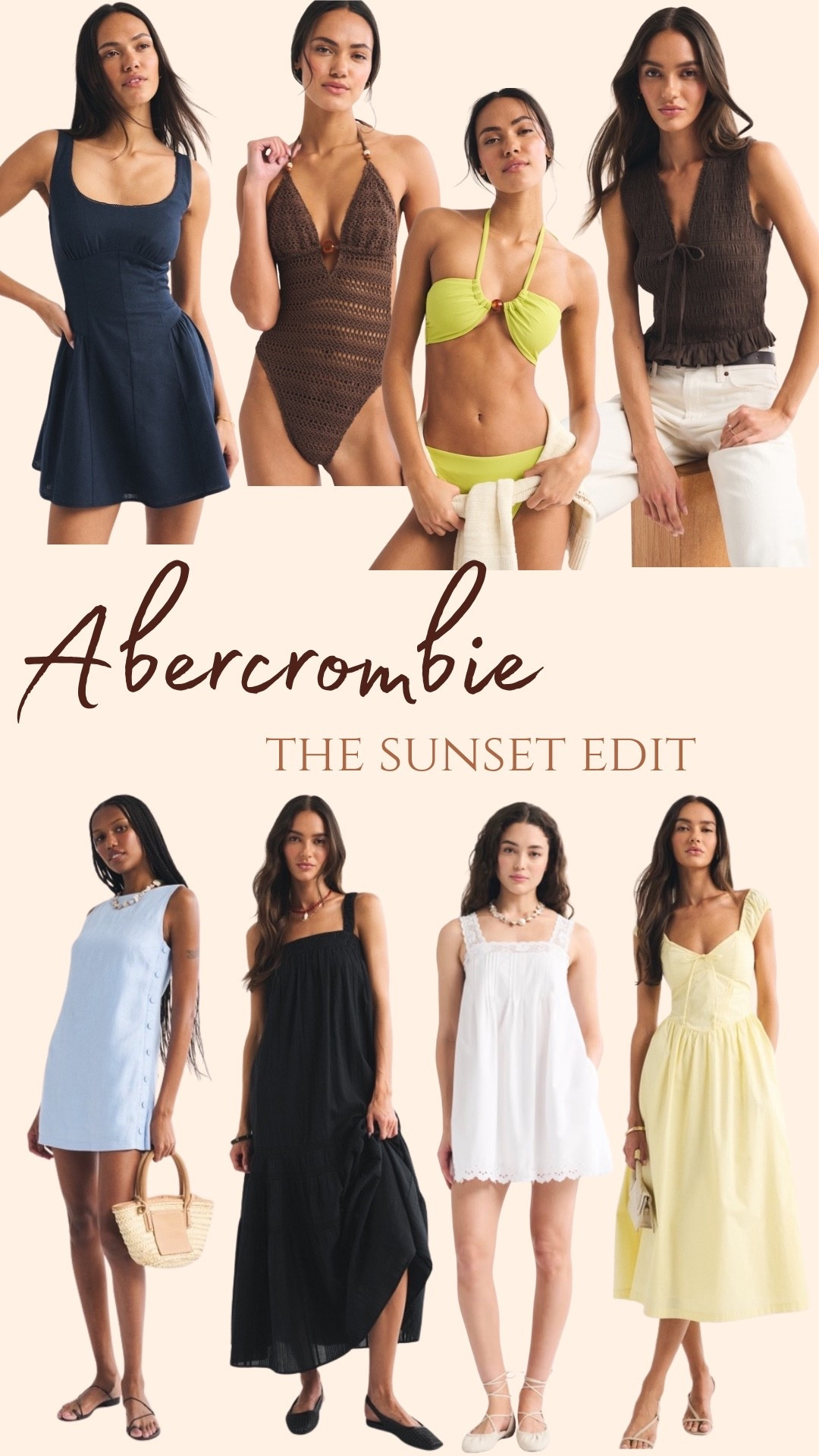 New arrivals from @abercrombie 

#summer #dress #swim #sunset

#LTKgrwm #LTKootd #LTKdayinmylife