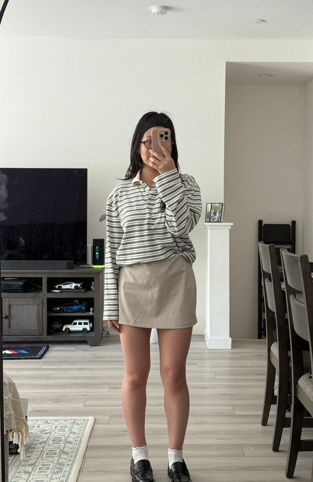 Size XS in striped polo
Size 2 in skort
Loafers TTS 


#LTKSeasonal #LTKPetite #LTKFindsUnder100