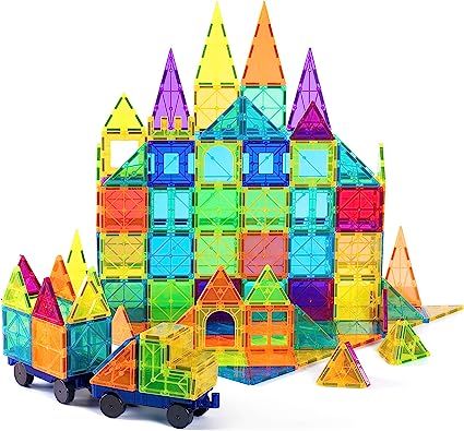 cossy Kids Magnet Toys Magnetic Tiles, 120 PCs Magnetic Building Blocks, Educational Toys for Kid... | Amazon (US)