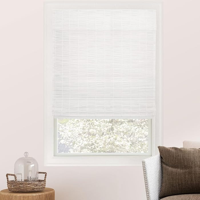 CHICOLOGY Bamboo Roman Shade, Cordless Light Filtering Woven Wood Window Treatment for Living Roo... | Amazon (US)