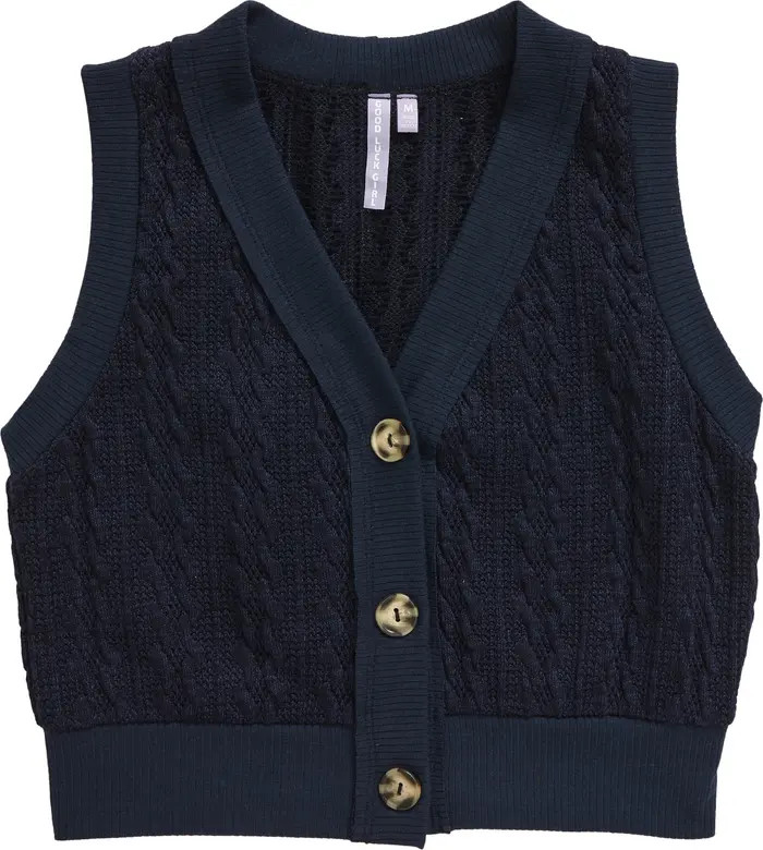 Kids' Cable Knit Sweater Vest | Nordstrom