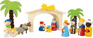 small foot wooden toys Premium Nativity Manger Complete Set Designed for Children Ages 3+ Years (... | Amazon (US)