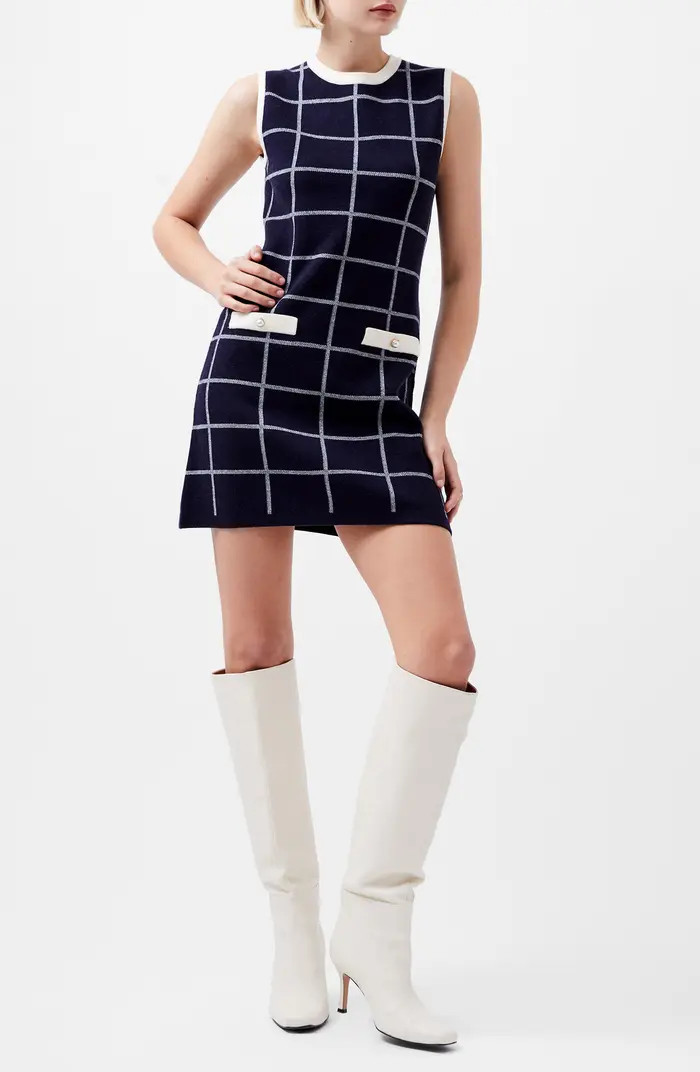 Check Sleeveless Sweater Minidress | Nordstrom