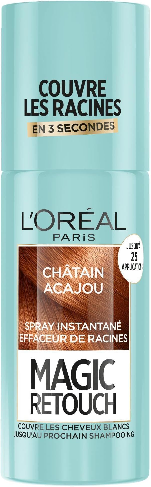 L'Oréal Paris Spray Instantané Correcteur de Racines et Cheveux Blancs, Magic Retouch, Acajou, ... | Amazon (FR)